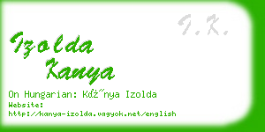 izolda kanya business card
